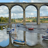 Buy canvas prints of St Germans Viaduct,Cornwall  by Peter Towle