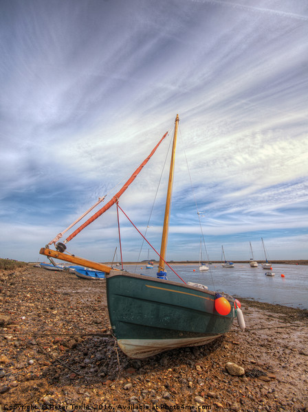 Low tide boats. Picture Board by Peter Towle