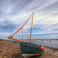Buy canvas prints of Low tide boats. by Peter Towle