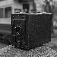 Buy canvas prints of Vintage Camera Ensign 2 1/4 B Box Camera 1920s by Joe savage