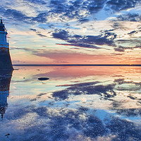 Buy canvas prints of Plover Scar Lighthouse  by Rob Mcewen