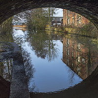 Buy canvas prints of Towpath reflections by Rob Mcewen