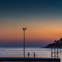 Buy canvas prints of Sunset over The Adriatic Sea, Porec, Croatia by Pauline MacFarlane