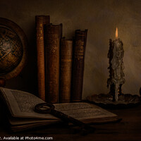 Buy canvas prints of Candlelight Reading by Angela H