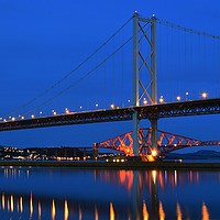 Buy canvas prints of The Forth Bridges by Angela H
