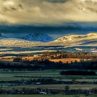 Buy canvas prints of The Ochil Hills by Angela H