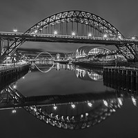 Buy canvas prints of Newcastle Bridges by Angela H