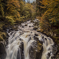Buy canvas prints of The Hermitage Waterfall by Angela H