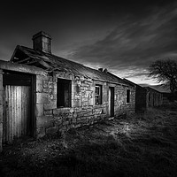Buy canvas prints of Derelict Cottages by Angela H
