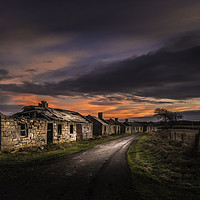 Buy canvas prints of Derelict Cottages by Angela H