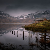 Buy canvas prints of Boathouse at Loch Arklet by Angela H