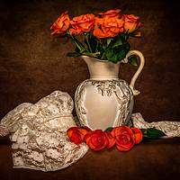 Buy canvas prints of Lace and Roses by Angela H
