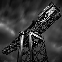 Buy canvas prints of Clydeport Crane by Angela H