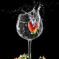 Buy canvas prints of Strawberry Splash by Angela H