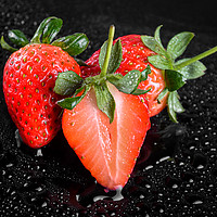 Buy canvas prints of Wet Strawberries by Angela H