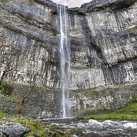 Buy canvas prints of Malham Cove Waterfall by Simon Wells