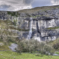 Buy canvas prints of Malham Cove Waterfall 3 by Simon Wells