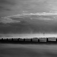 Buy canvas prints of Storm Henry on the North east coast by Marc Bates