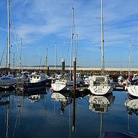 Buy canvas prints of Scottish Marina Reflections by Grant Lewis