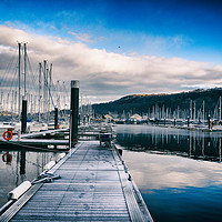Buy canvas prints of A Frosty Scottish Marina morning by Grant Lewis