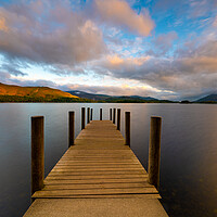 Buy canvas prints of Ashness' Landing Jetty at sunrise  by Michael Brookes