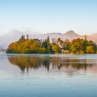 Buy canvas prints of Boathouse Derwent Water by Michael Brookes