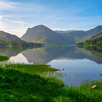 Buy canvas prints of View across the lake by Michael Brookes