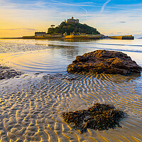 Buy canvas prints of Saint Michael's Mount, Cornwall by Michael Brookes