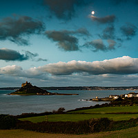 Buy canvas prints of Moon over the Mount by Michael Brookes