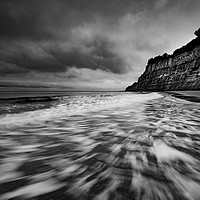 Buy canvas prints of Shanklin cliffs by Michael Brookes