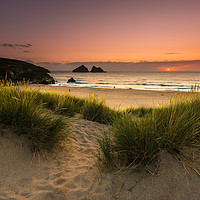Buy canvas prints of Holywell Bay, Cornwall by Michael Brookes