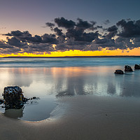 Buy canvas prints of Beach reflections by Michael Brookes