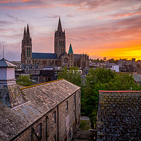 Buy canvas prints of Truro cathedral at dawn by Michael Brookes