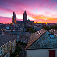 Buy canvas prints of Three Spires At Dawn by Michael Brookes
