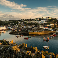 Buy canvas prints of Mevagissey Harbour by Michael Brookes
