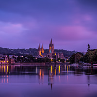 Buy canvas prints of Truro cathedral river view by Michael Brookes