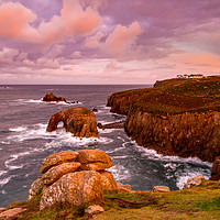 Buy canvas prints of Sublime Land's End sunrise by Michael Brookes