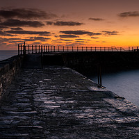 Buy canvas prints of Harbour dawn Mevagissey by Michael Brookes