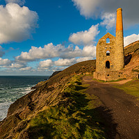 Buy canvas prints of Wheal Coates engine house St Agnes by Michael Brookes