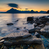 Buy canvas prints of Elgol and the Cuillin Mountains by Michael Brookes