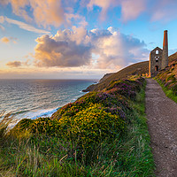 Buy canvas prints of Towanroath engine shaft Wheal Coates mine by Michael Brookes