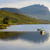 Buy canvas prints of Boats on Loch Fada Isle Of skye by Michael Brookes