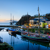 Buy canvas prints of Charlestown harbour dawn by Michael Brookes