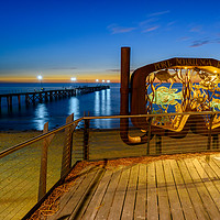 Buy canvas prints of Beach graphic Port Noarlunga,  Adelaide South Aust by Michael Brookes