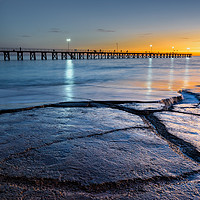 Buy canvas prints of Port Noarlunga pier, Adelaide, South Australia by Michael Brookes