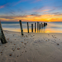 Buy canvas prints of Sunset at Seaford Adelaide SA by Michael Brookes