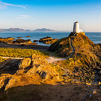 Buy canvas prints of Twr Mawr lighthouse Llanddwyn Island Anglesey Wale by Michael Brookes