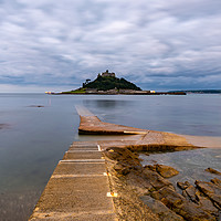 Buy canvas prints of Blue hour at Saint Michael's Mount by Michael Brookes