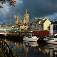 Buy canvas prints of Three spires reflections by Michael Brookes