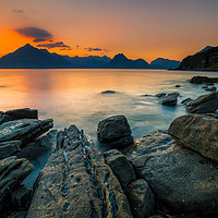 Buy canvas prints of Sunset at Elgol by Michael Brookes